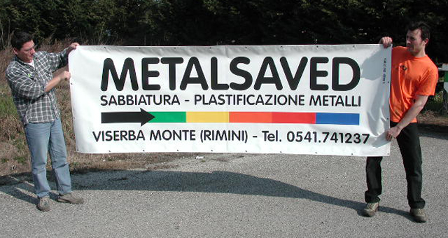 Striscione Ditta METALSAVED Rimini - Clicca l'immagine per chiudere